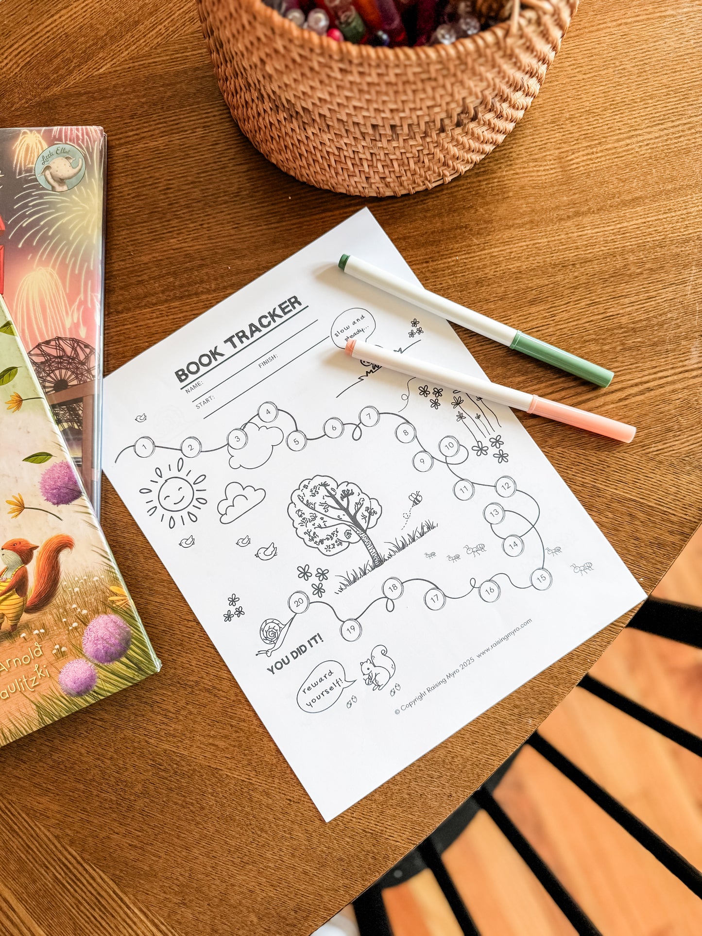 Nature Themed 20 Books Read Tracker