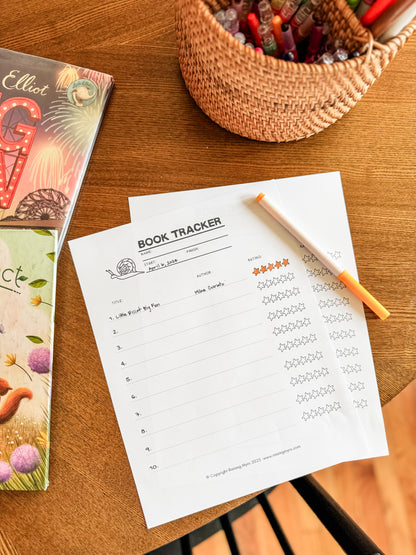 Nature Themed 20 Books Read Tracker